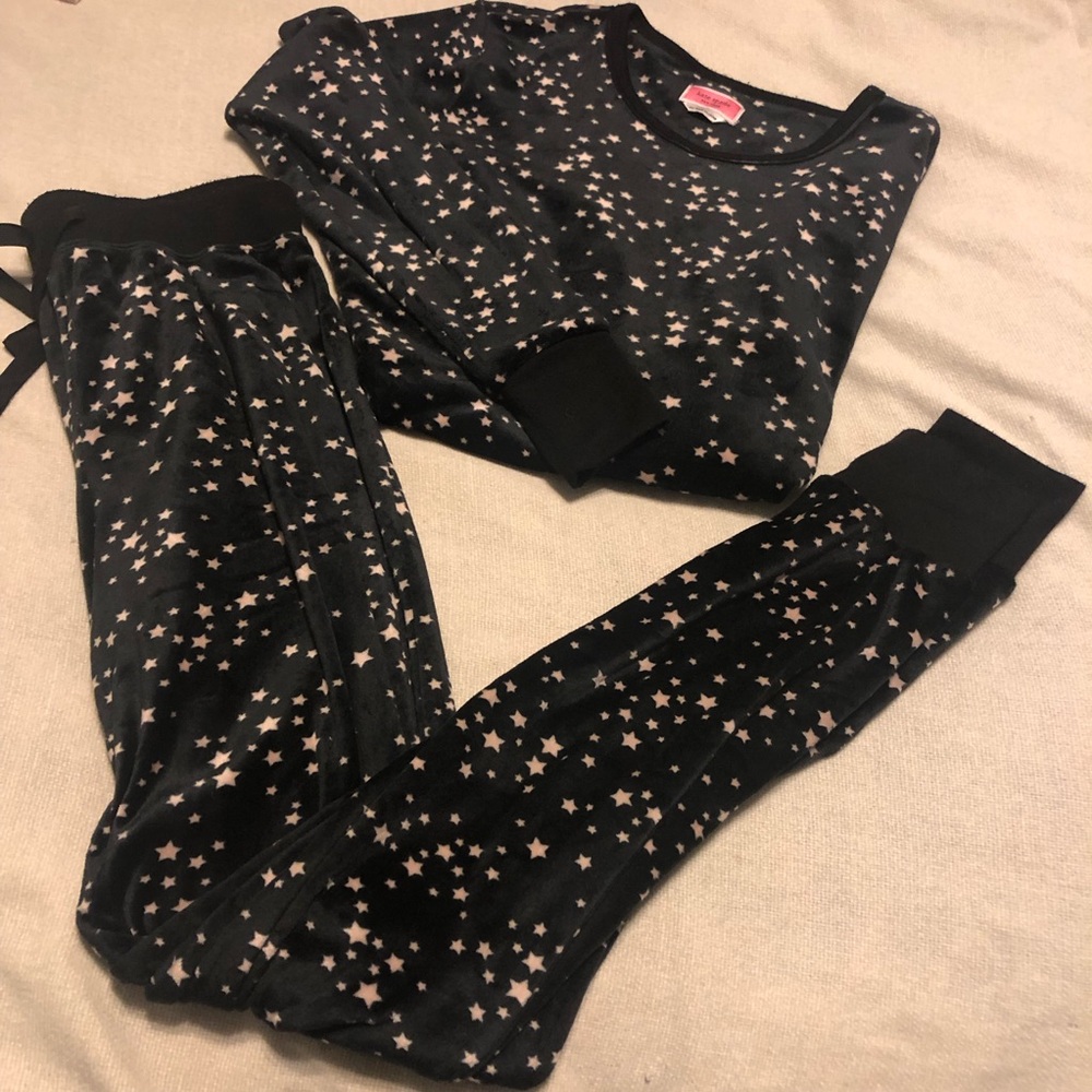 Kate Spade Velour star print pajama set XS